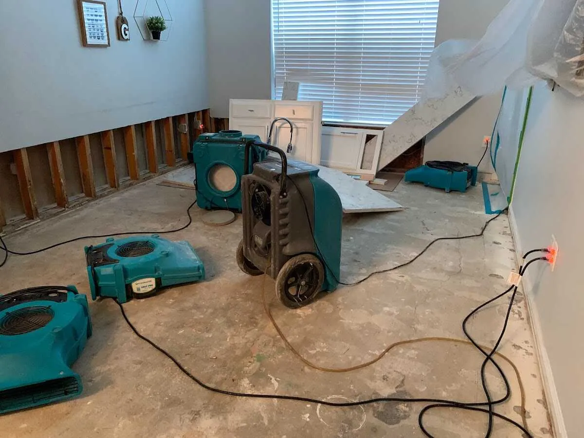 Dehumidifier in flood-cut room for Water Extraction & Removal in Indian Wells
